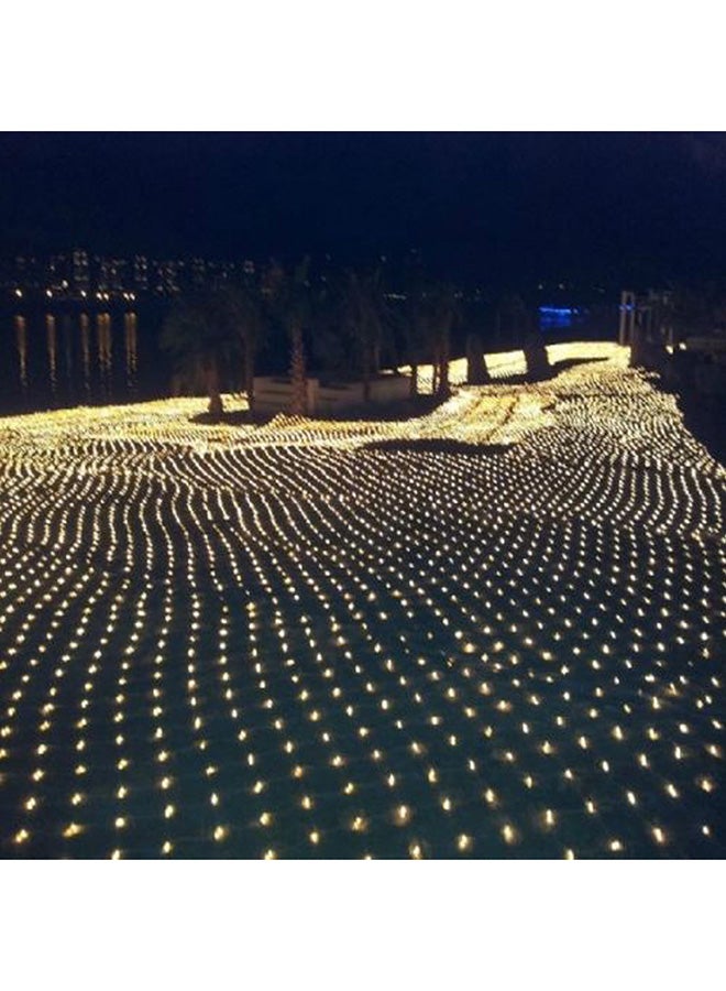 فوبيري شريط إضاءة LED مقاس 1.5 م × 1.5 م بإضاءة رائعة مكون من 120 لمبة لأعياد الكريسماس وحفلات الزواج أصفر 1.5x1.5متر - Image 2