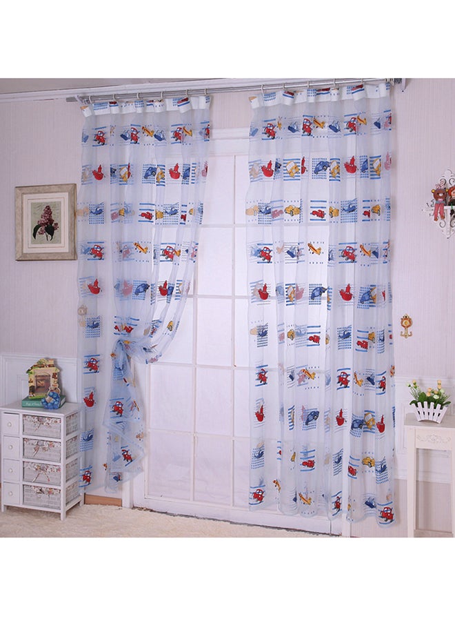 Voberry Printed Pattern Window Curtain Multicolour 200 x 100cm - Image 1