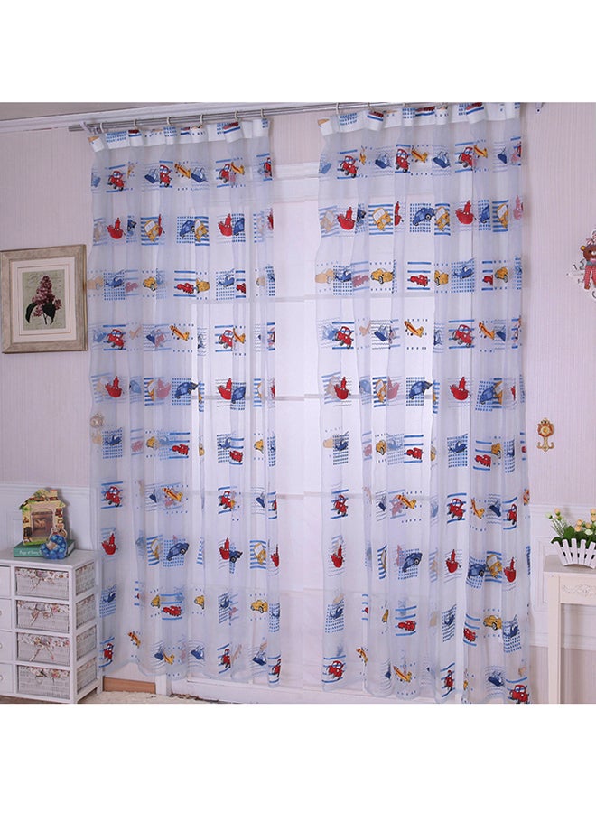 Voberry Printed Pattern Window Curtain Multicolour 200 x 100cm - Image 2