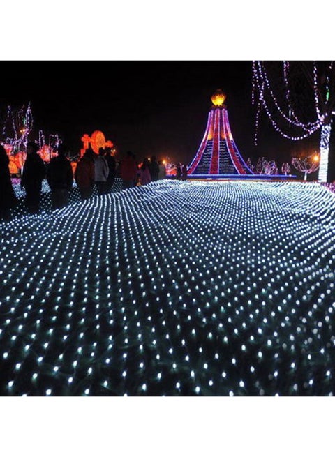 1.5Mx 1.5M 96LED String Fairy Lights Net Mesh Curtain Chrismas Wedding Party White 1.5x1.5meter