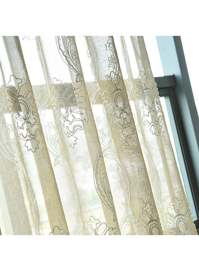 Voberry Decorative Living Room Window Curtain Brown - Image 2