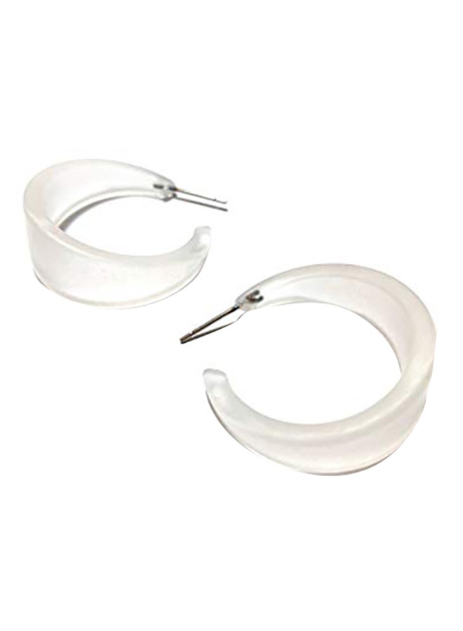 Clear Frosted Hoop Earrings - v1552736927/N22349106A_1