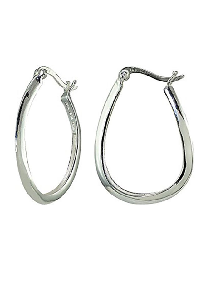 Hoops & Loops - Curved Twist Sterling Silver Earrings - Image 1
