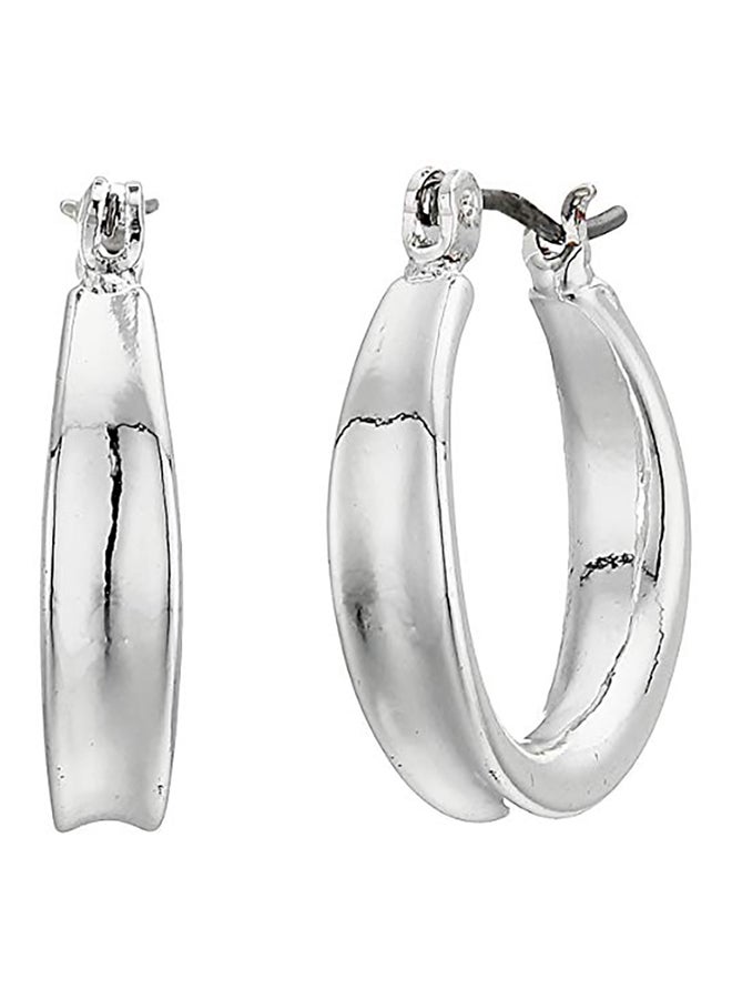 Napier Round Shape Metal Hoop Earrings