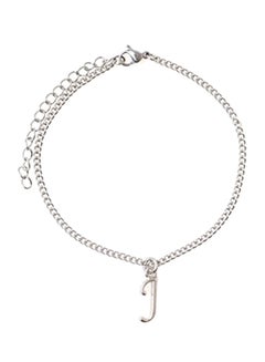 J letter Metal Anklet