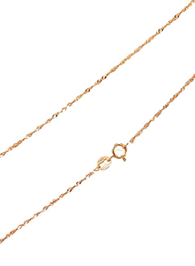 Sea of Ice - Rose Gold Plated Twisted Sterling Silver Anklet - Image 1