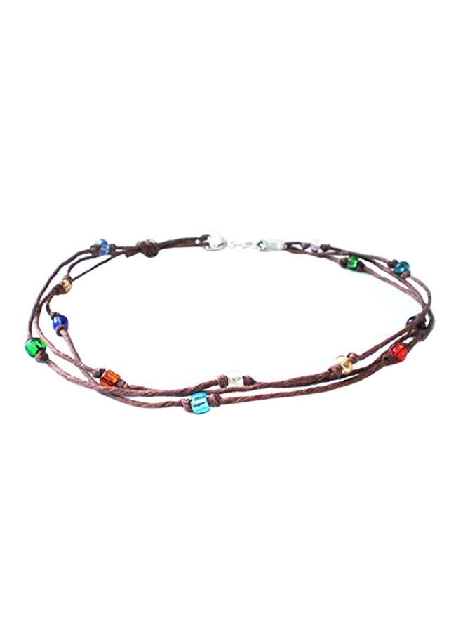 Hempnotic Jewelry - Glass Beaded Three String Anklet - Image 1