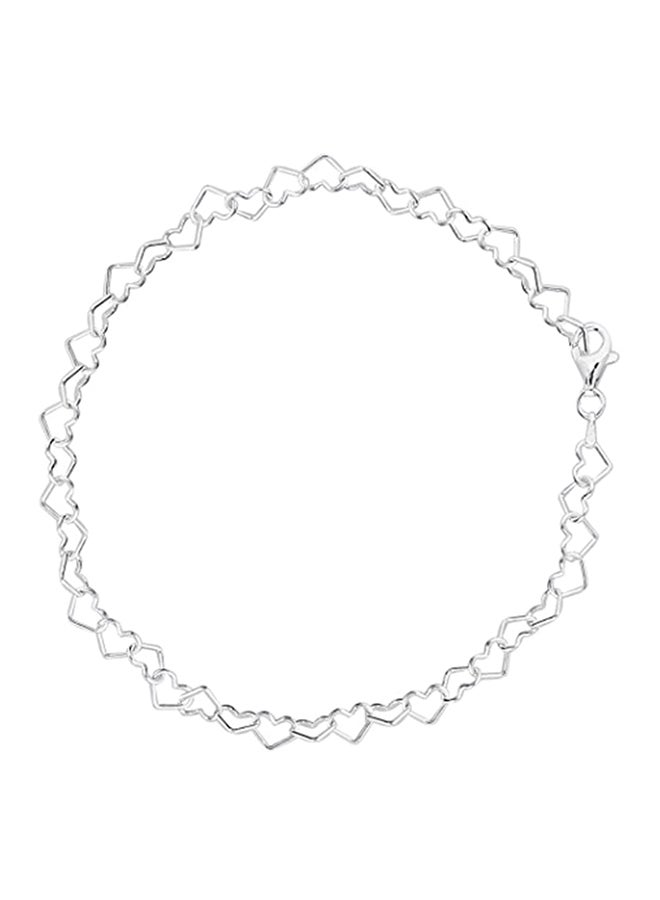Jewelry Affairs - Hearts Link Chain Metal Anklet - Image 1