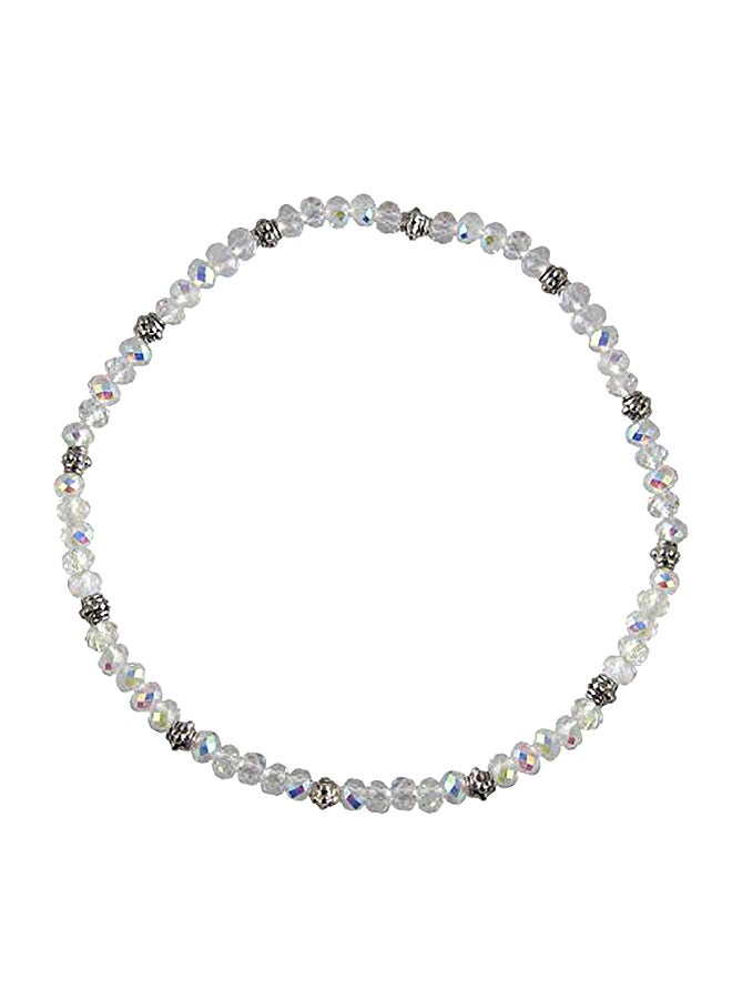 A-Ha Stretch Beaded Metal Anklet