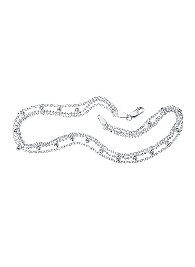 Palm Beach Jewelry - Triple-Strand 925 Sterling Silver Anklet - Image 1