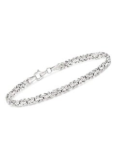 ROSS-SIMONS Flat Byzantine Sterling Silver Bracelet 