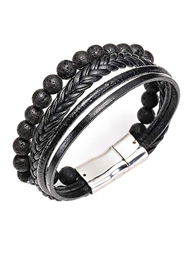 LINGFAN - Chakra Lava Tiger Eye Stone Bead Beaded Bracelet - Image 1