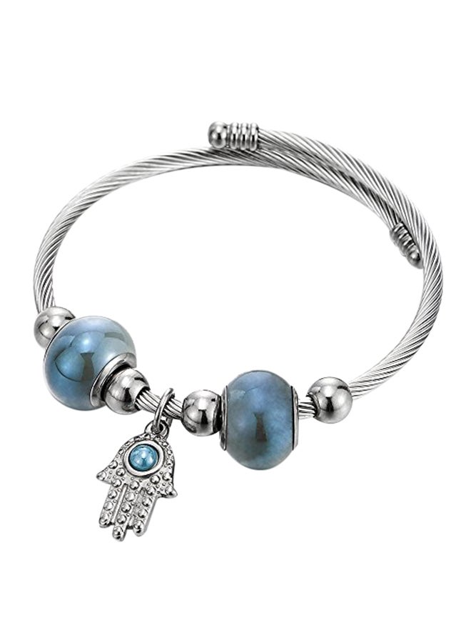 COOLSTEELANDBEYOND - Hamsa Hand Metal Bracelet - Image 1