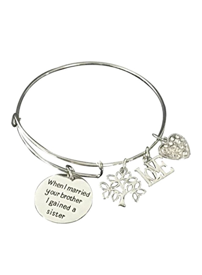 إنفينيتي كوليكشن سوار معدني بحلي معلقة