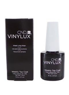 CND Vinylux Weekly Top Coat Nail Polish Matte Black 