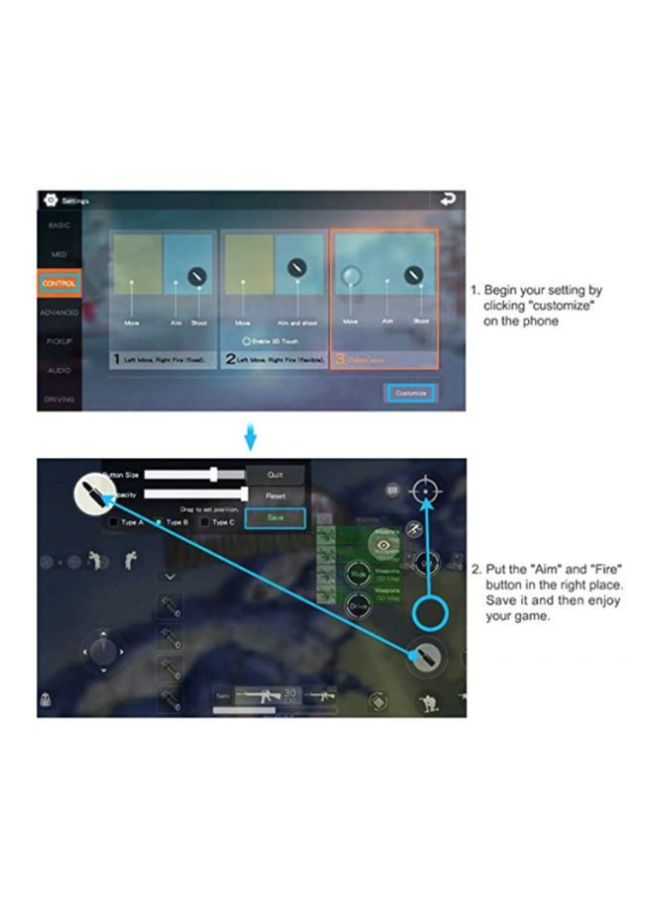 2-Piece L1R1 Shoot Trigger Controller For Smartphones - Image 4