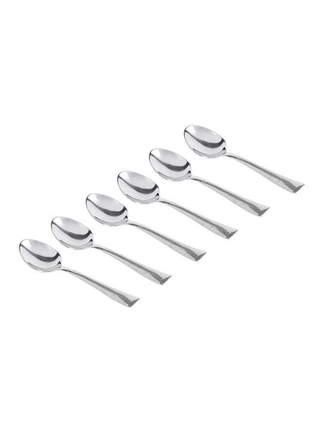Home Box 6-Piece Vivante Tea Spoon Set Silver 14 x 4cm  - Image 1