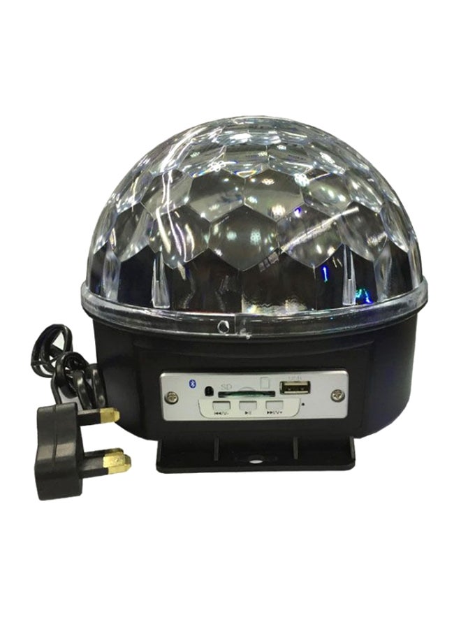 Bluetooth Crystal Ball Stage LED Bulb With MP3 Player Set Black/Silver