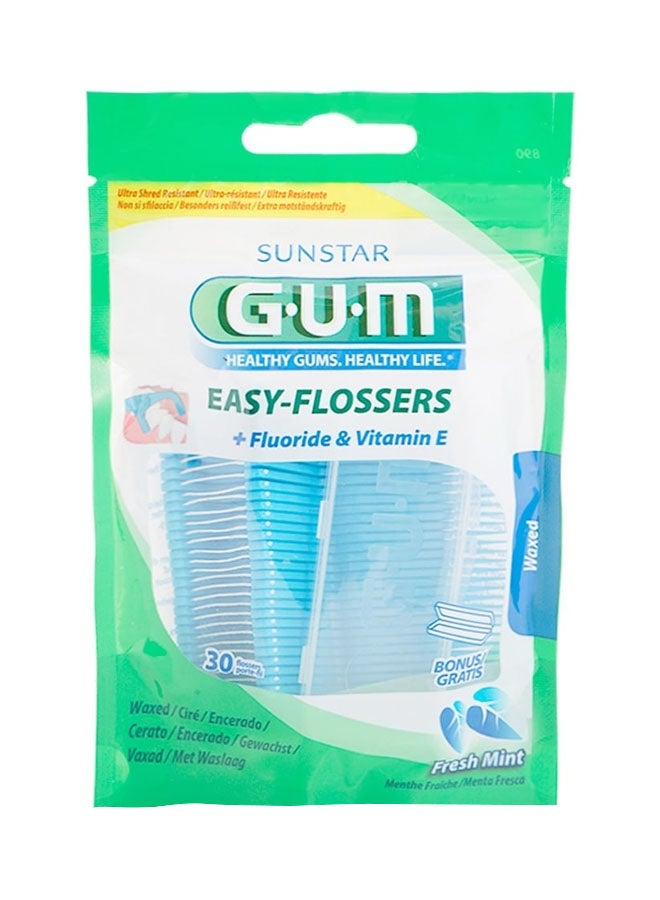 Sunstar Gum Easy Flossers Blue/White 30-Piece Blue/White - Image 1