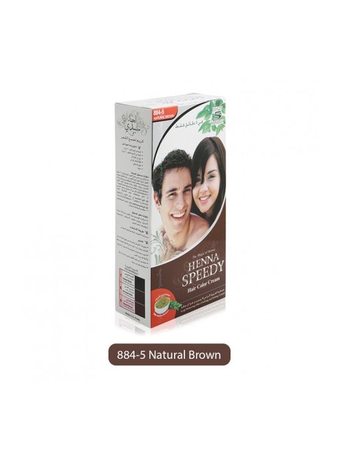 Henna Speedy Hair Color Cream 884 - 5 Natural Brown - Image 2