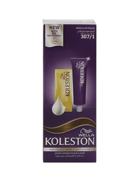 Koleston Hair Color Cream 307/1 Medium Ash Blonde