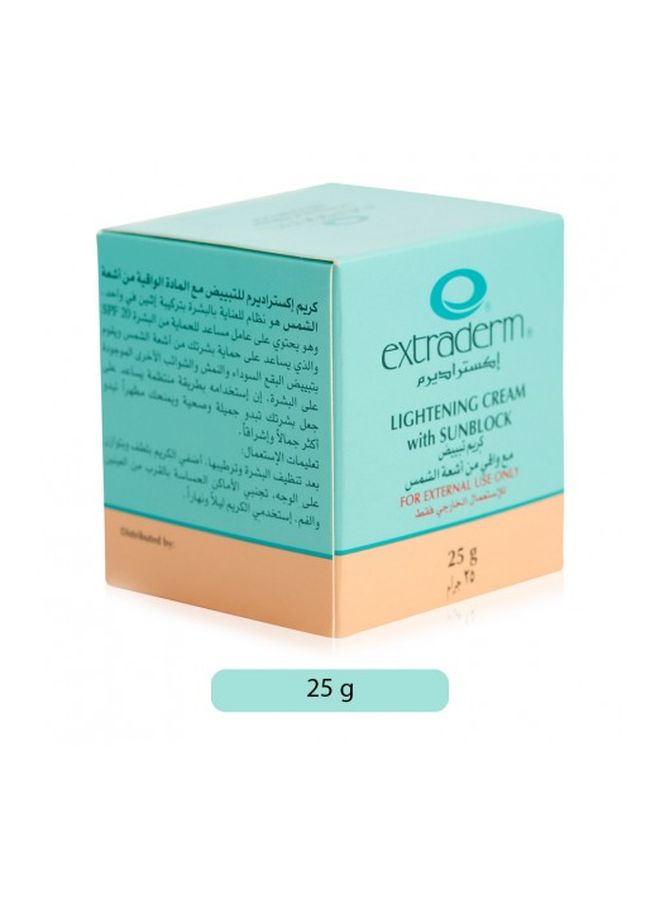 إكستراديرم كريم تفتيح مع واقٍ من الشمس بعامل حماية من الشمس SPF20 25جرام - Image 2