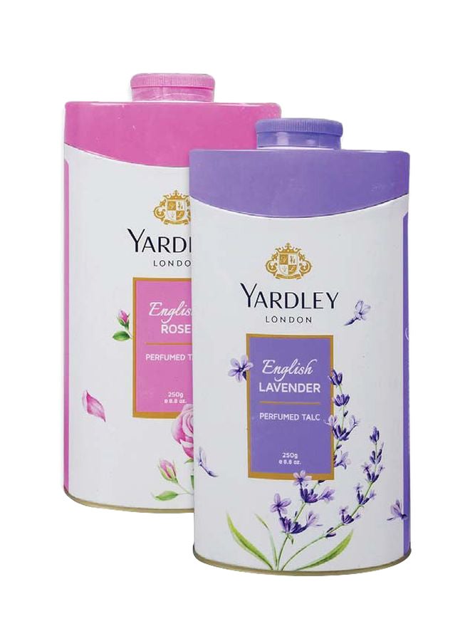 Yardley 2-Piece English Lavender Perfume Talcum Powder White 