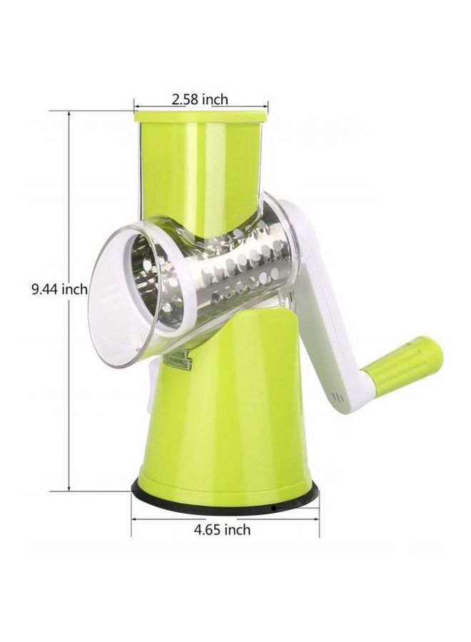Generic - 3-In-1 Handheld Spiral Vegetable Slicer Green/Clear - Image 1