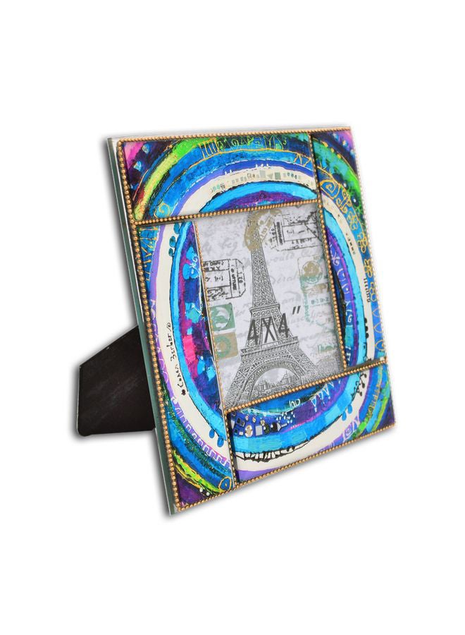 Evil Eye Printed Photo Frame Blue/Purple/Green 17x17centimeter