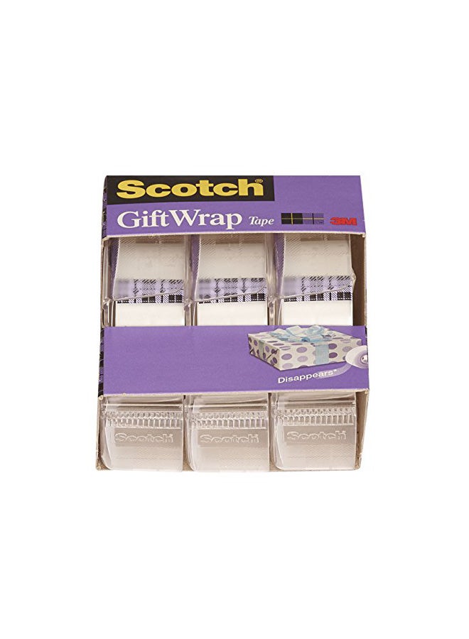 سكوتش مجموعة أشرطة للف الهدايا من 3 قطع شفاف - Image 1