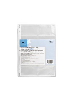 Business Source 10-Sheets Heavyweight Business Card Filling Sheets Clear 