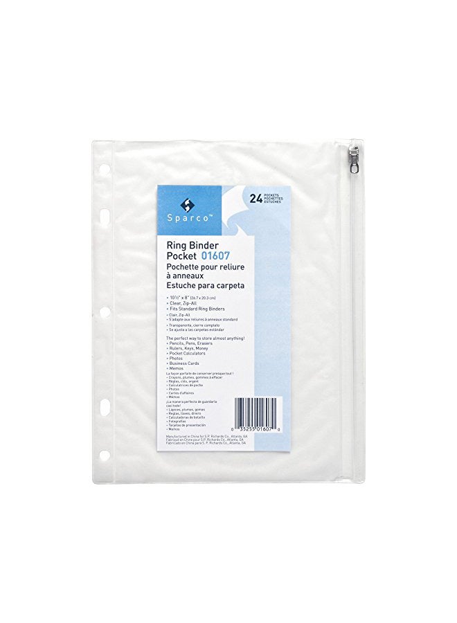 Business Source Ring Binder Pocket Clear  - Image 3