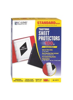 C-Line 100-Piece Sheet Protectors Clear/Black  - Image 1