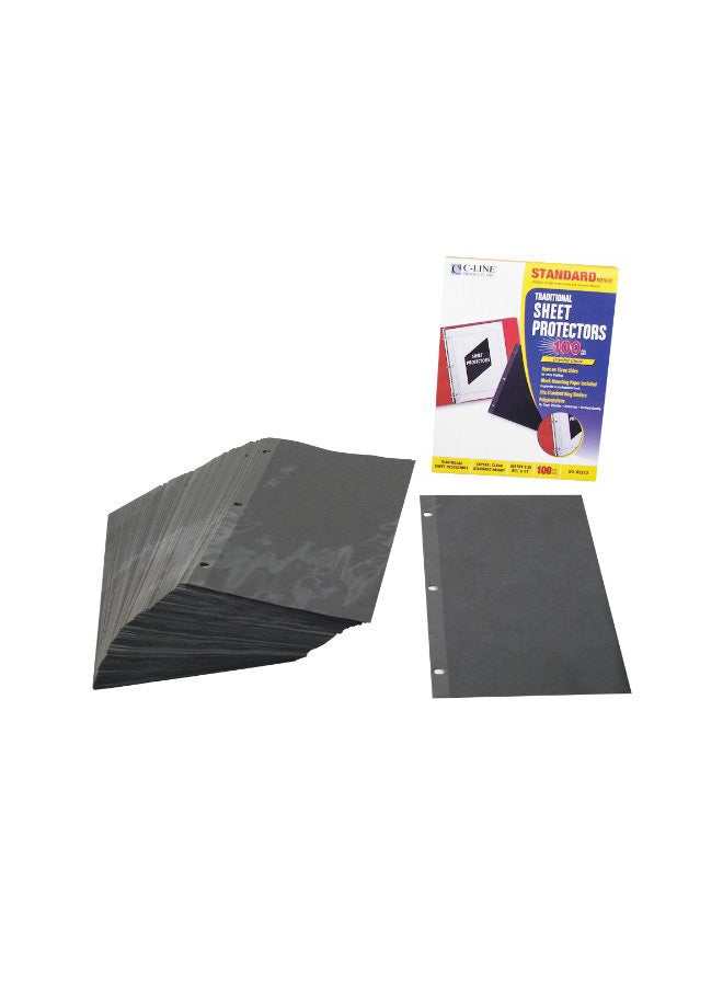 C-Line 100-Piece Sheet Protectors Clear/Black  - Image 3