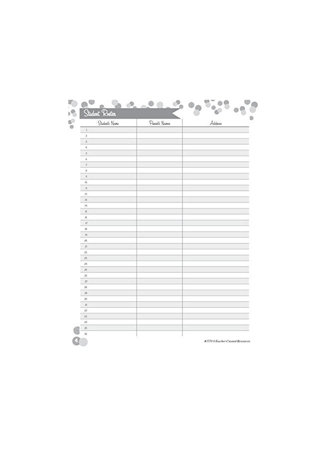 Teacher Created Resources Record Book White/Black/Gold - Image 3