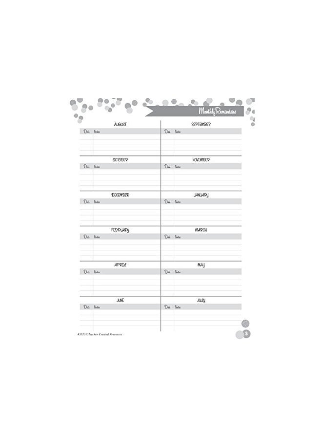 Teacher Created Resources Record Book White/Black/Gold - Image 2