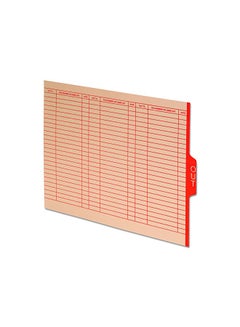 Pendaflex 100-Piece End Tab Out File Guides Orange/Red 