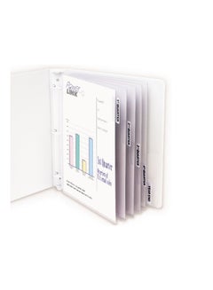 C-Line 5-Piece Top Loading Sheet Protector With Index Tab Clear/Black  - Image 2