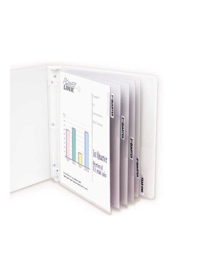 C-Line - 5-Piece Top Loading Sheet Protector With Index Tab Clear/Black - Image 1
