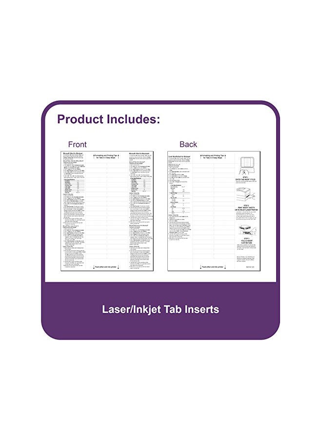 C-Line - 5-Piece Top Loading Sheet Protector With Index Tab Clear/Black - Image 1