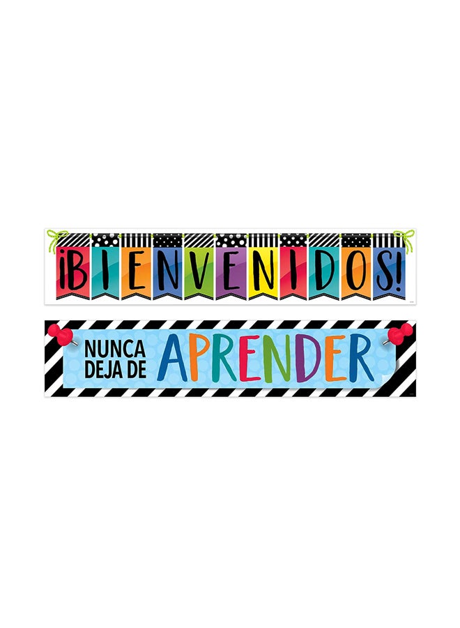 Two Sided Classroom Banner Multicolour