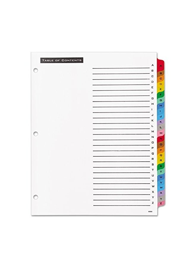 Office Essentials Table 'N Tabs Divider White/Red/Blue - Image 2