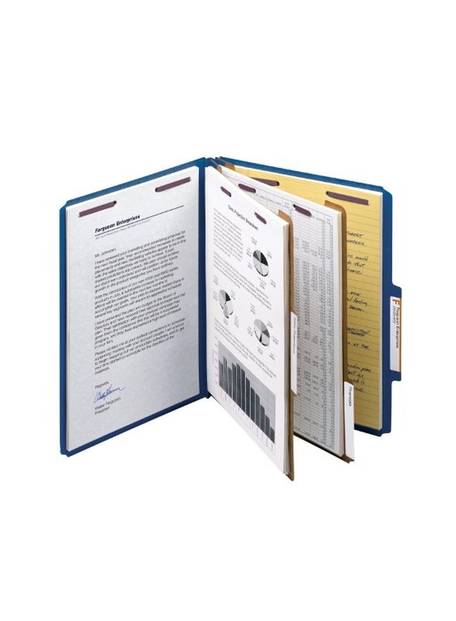 سميد مجلد تصنيف ملفات مكون من 10 قطع أزرق داكن - Image 2