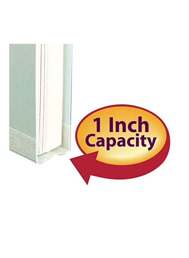 Smead Pack Of 25 Pressboard Fastener File Folder With 2 Fasteners Grey/Green - Image 4