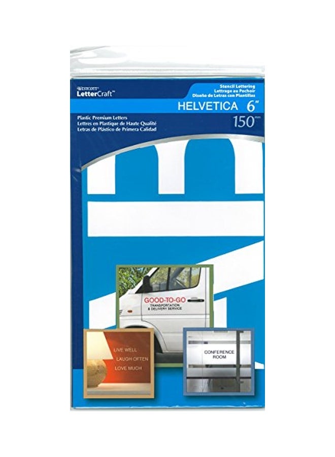 ويست كوت طقم ستنسل ليتركرافت أزرق/ أبيض - Image 2