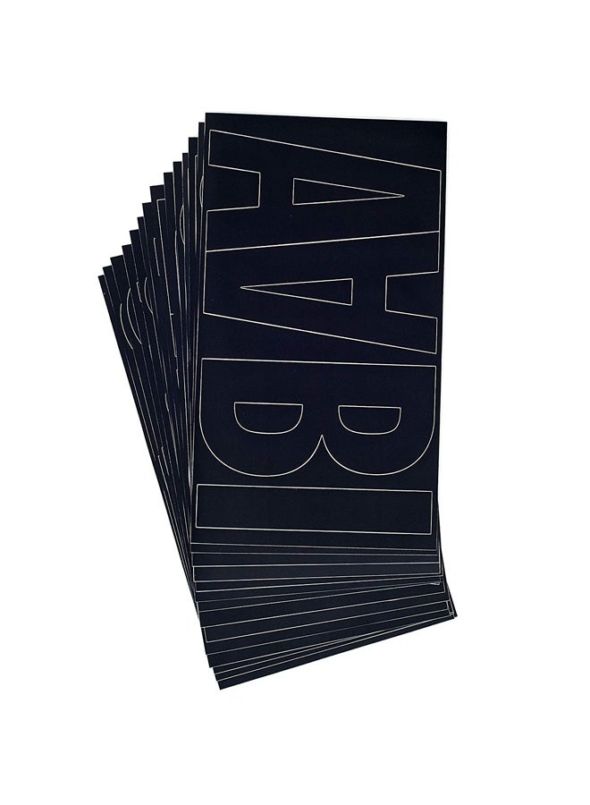 طقم حروف ليتر كرافت بخط فرانكلين من الفينيل أسود