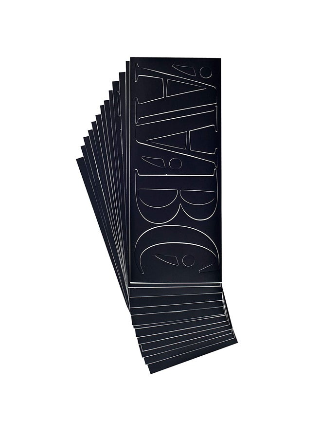 LetterCraft Removable Nuevo Font Vinyl Lettering Kit Black