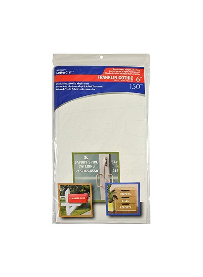 ويست كوت طقم حروف من الفينيل الدائم ليتل كرافت فونت أبيض - Image 2