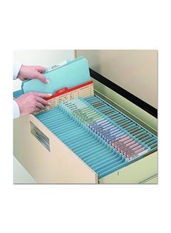 Smead 10-Piece Classification File Folder With SafeSHIELD Fastener Blue/Brown  - Image 3