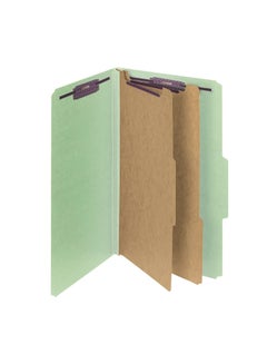 Smead Pack Of 10 Pressboard Classification File Folder Dark Blue/Brown  - Image 1